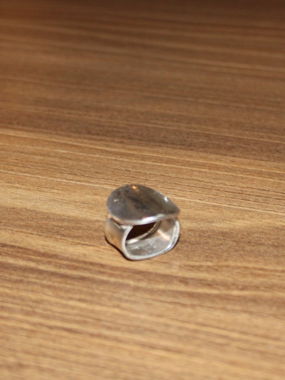 Sterling Silver Oval Dome Statement Ring Size 8 - Picture 2 of 7